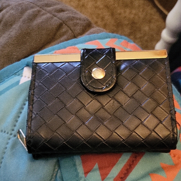Handbags - Black Woven Women's Wallet